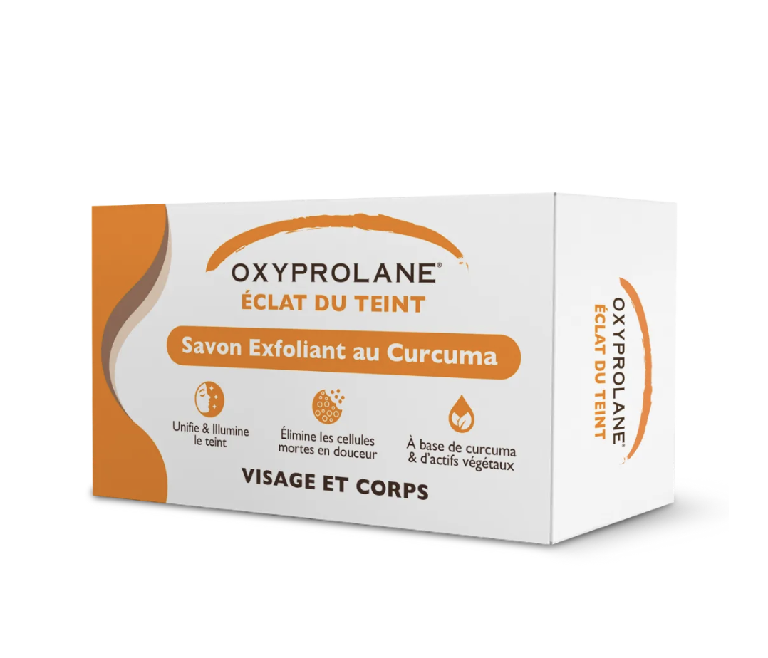 OXYPROLANE – Savon Exfoliant au Curcuma (Visage & Corps)